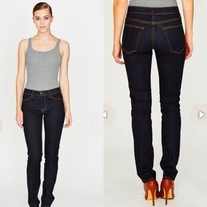 Imogene + Willie Mid Rise Slim Jeans - 25 USA Made Minimal Straight Slim